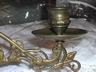 Pair of French Bronze Art Nouveau Candle Sconces