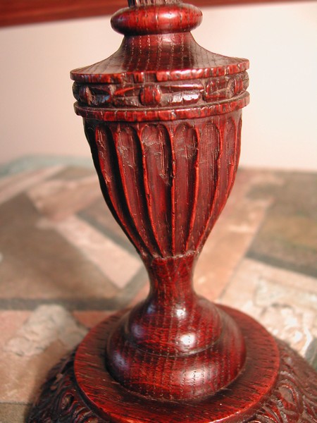 Rare Hand Carved 19th c. Treen Candlesticks - England
