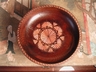 Vintage English Oak Pedestal Carved Fruit Bowl