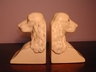 Vintage English Setter Chalkware Bookends England