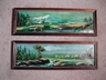 Pair Old Oil Landscape Paintings