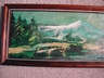 Pair Old Oil Landscape Paintings