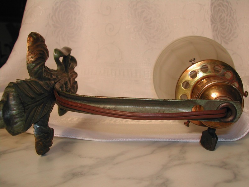 Art Nouveau "Art Metal Guild" Fleur-de-lis Sconce - Vintage