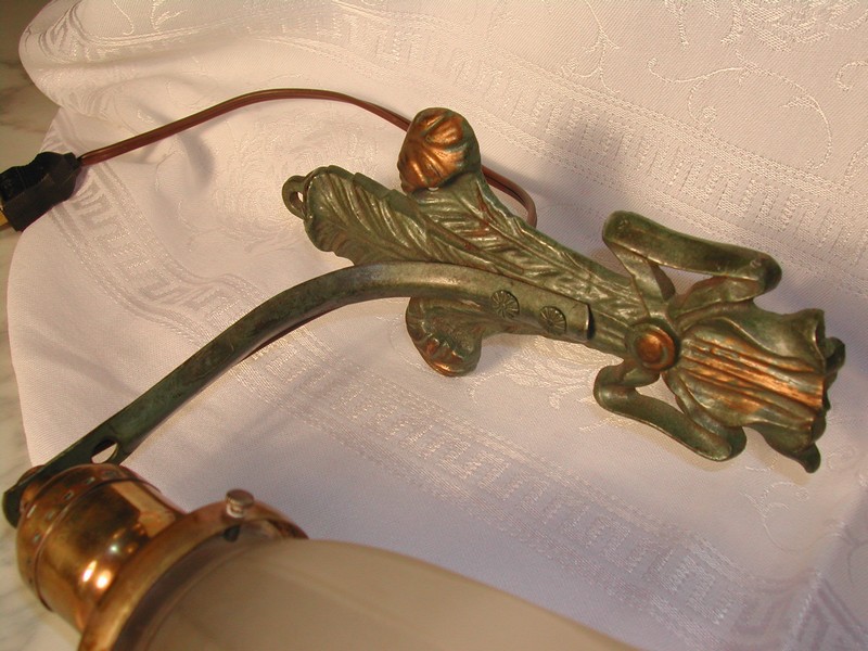 Art Nouveau "Art Metal Guild" Fleur-de-lis Sconce - Vintage