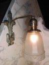 Art Nouveau "Art Metal Guild" Fleur-de-lis Sconce - Vintage