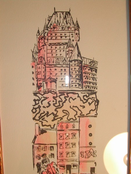 Chateau Frontenac De Basse-Ville Quebec Canada Print Vintage