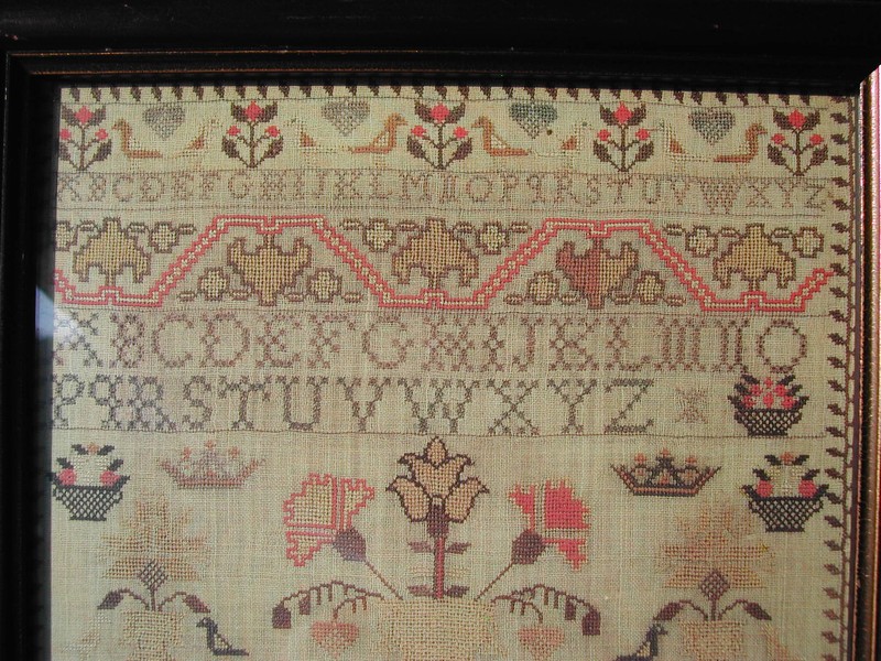 Vintage Print of Needlework Sampler England "Mary Graham 1812"