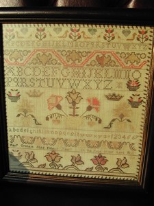 Vintage Print of Needlework Sampler England "Mary Graham 1812"