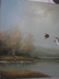 Old "Geese in the Wild" Oil Painting