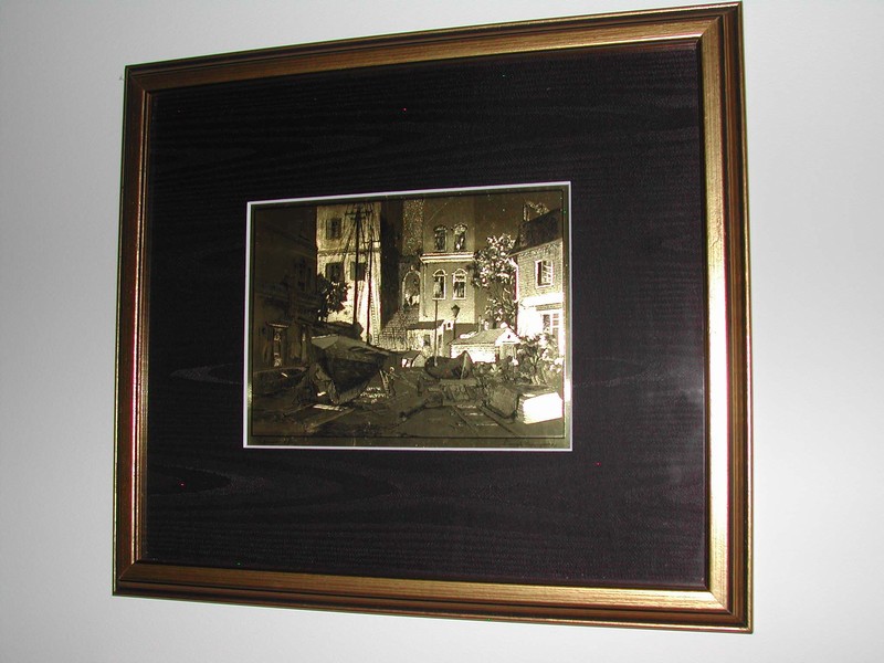 Vintage Lionel Barrymore Gold Foil Etching "Seaworthy"