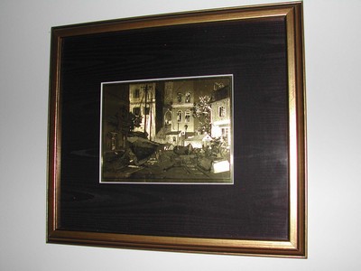 Vintage Lionel Barrymore Gold Foil Etching "Seaworthy"