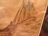 Vintage Lionel Barrymore Gold Foil Etching "Fishing Banks"