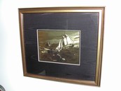 Vintage Lionel Barrymore Gold Foil Etching "Fishing Banks"