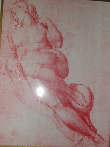 Michelangelo Buonarotti (Caprese 1475-1564) Studio di Nudo Print