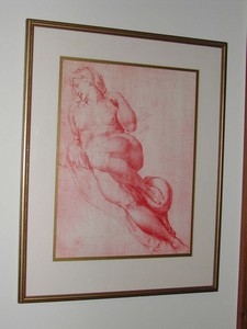 Michelangelo Buonarotti (Caprese 1475-1564) Studio di Nudo Print