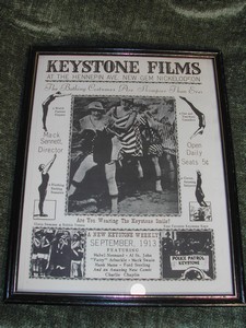 Keystone Films Chaplin 1913 Nickelodeon Movie Advertisement Post