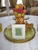 French Country Gold & Rose Jewel Lighted Centerpiece