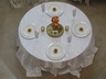 French Country Gold & Rose Jewel Lighted Centerpiece