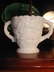 Rare Westmoreland "Bramble" Maple Leaf Milk Glass Cream/Sugar