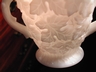 Rare Westmoreland "Bramble" Maple Leaf Milk Glass Cream/Sugar