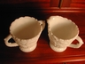 Rare Westmoreland "Bramble" Maple Leaf Milk Glass Cream/Sugar