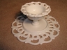 Elegant Fostoria Monroe Milk Glass Cake Stand