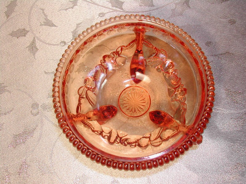 Westmoreland Amber Footed Dolphin Butter Dish Vintage