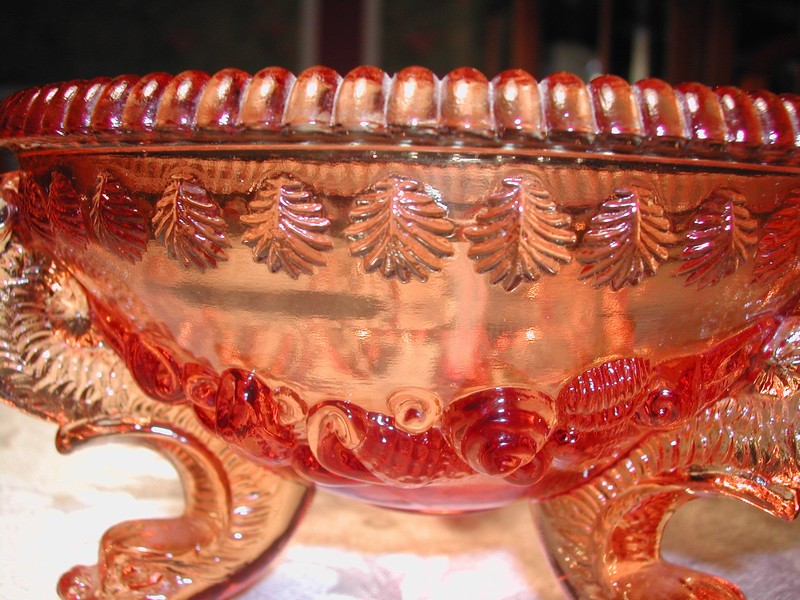 Westmoreland Amber Footed Dolphin Butter Dish Vintage