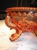 Westmoreland Amber Footed Dolphin Butter Dish Vintage