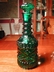 Vintage Forest Green Pressed Glass Decanter