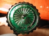 Vintage Forest Green Pressed Glass Decanter