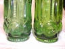 Vintage Rare Green Moon and Star Glass Salt and Pepper