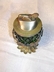 French Art Nouvaeu Diamond Hobnail Glass & BrassTable Lighter