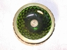 French Art Nouvaeu Diamond Hobnail Glass & Brass Nut Dish