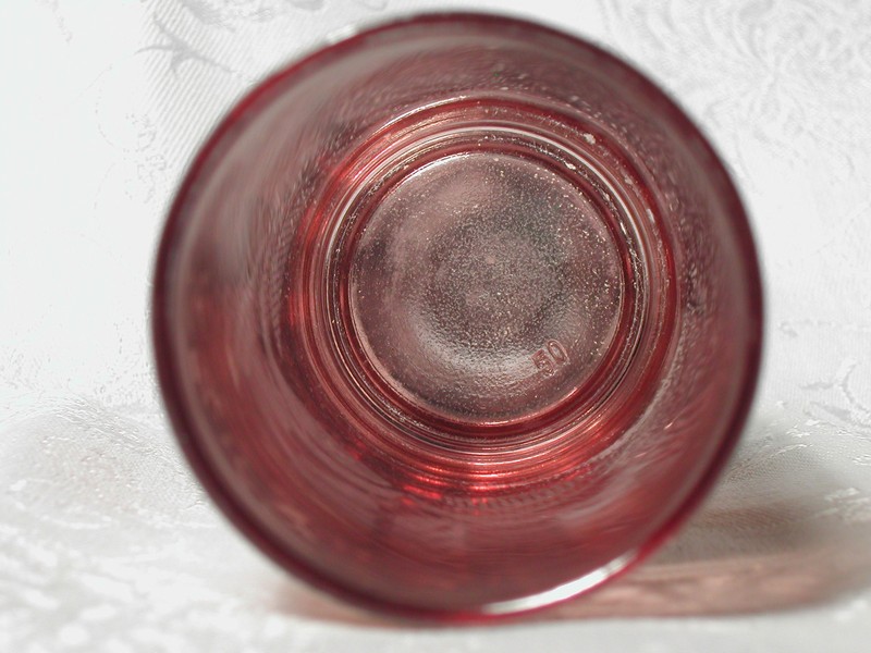 Vintage Art Deco Pink Lustre & Gold Juice Glass