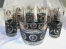 Hazel Atlas Coin Glass Ice Bucket/Glasses Bar Set