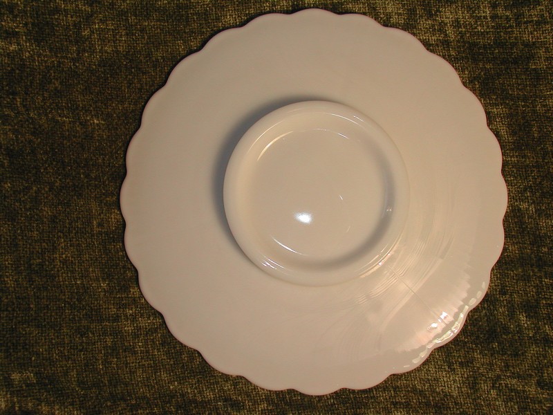 Imperial Glass NUART Chrysanthemum Milk Glass Chop Plate