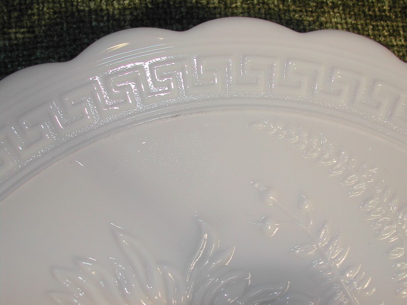Imperial Glass NUART Chrysanthemum Milk Glass Chop Plate