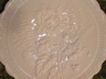 Imperial Glass NUART Chrysanthemum Milk Glass Chop Plate