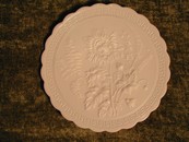Imperial Glass NUART Chrysanthemum Milk Glass Chop Plate
