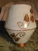 Art Deco Glass Lustre Ware & Enamel Leaf Lamp Shade