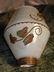 Art Deco Glass Lustre Ware & Enamel Leaf Lamp Shade