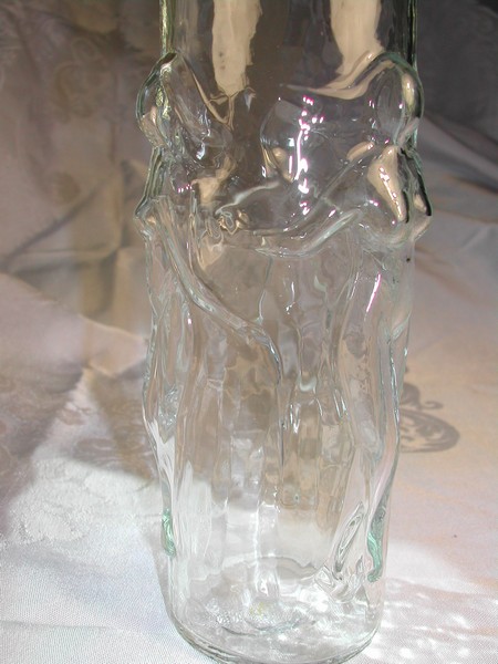 Art Deco Dancing Nudes Nude Textured Glass Vase