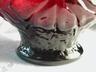 Anchor Hocking Blown Out Ruby Red Rain Flower Glass Vase