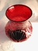 Anchor Hocking Blown Out Ruby Red Rain Flower Glass Vase