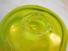 Blenko ?  Lemon Yellow Art Glass Pen Holder / Squat Vase