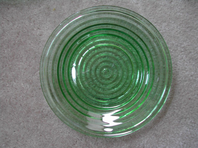 Anchor Hocking "Park Avanue" Manhattan Green Glass Plates