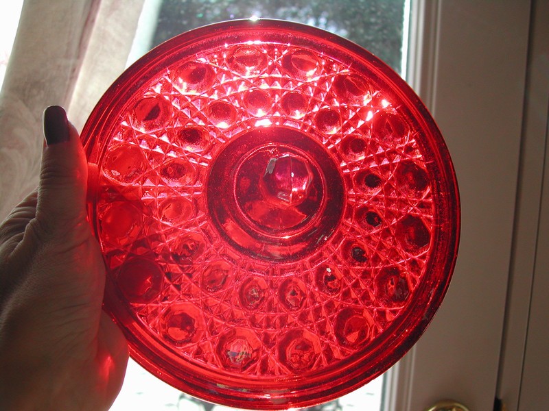 Vintage Flash Ruby Candy Dish & Lid