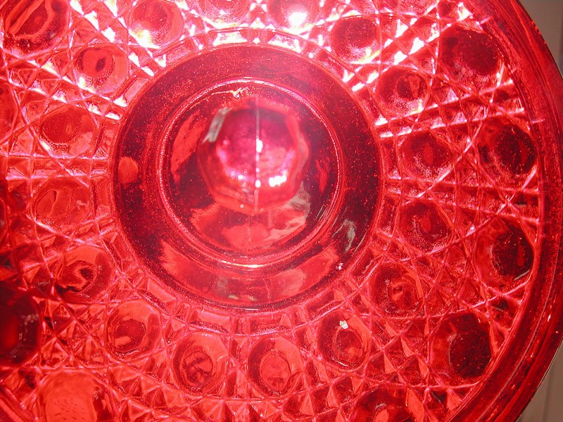 Vintage Flash Ruby Candy Dish & Lid