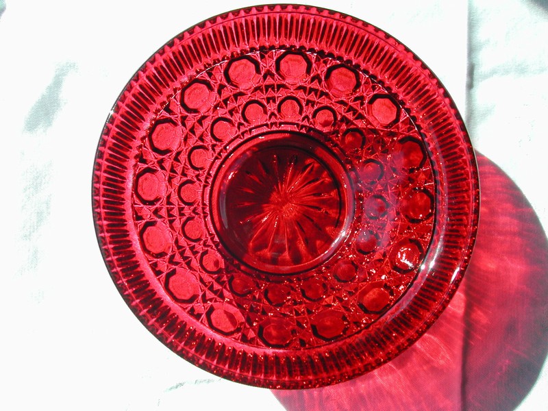 Vintage Flash Ruby Candy Dish & Lid